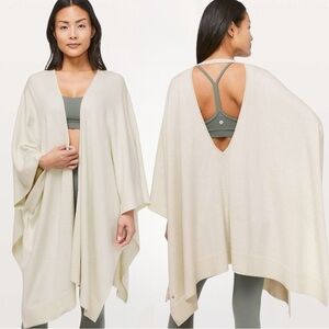 lululemon athletica Cream Open-Front Poncho